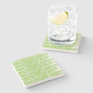 Dessous-de-verre En Pierre Motif Vert Citron Grunge - Décor Abstrait d'Été
