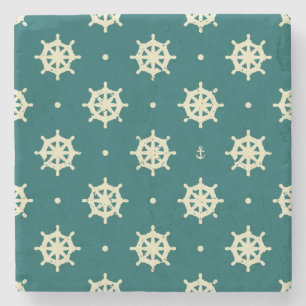 Dessous-de-verre En Pierre Motif vintage de roue de bateau