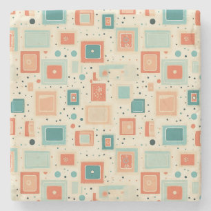 Dessous-de-verre En Pierre Motif vintage pour le bloc-notes (2)