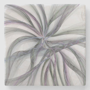 Dessous-de-verre En Pierre Motions Filigree Moderne Abstrait pivotant Fractal