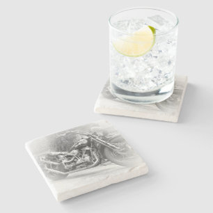 Dessous-de-verre En Pierre Moto Coaster Bière 12