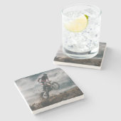 Dessous-de-verre En Pierre Motocross (Côté)