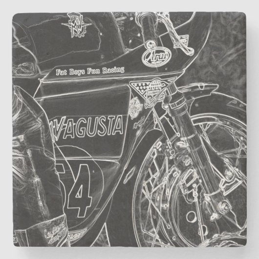 Dessous-de-verre En Pierre Motorcycle 1 coastercnm (Devant)