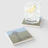 Dessous-de-verre En Pierre Moulin à vent rustique (Côté)