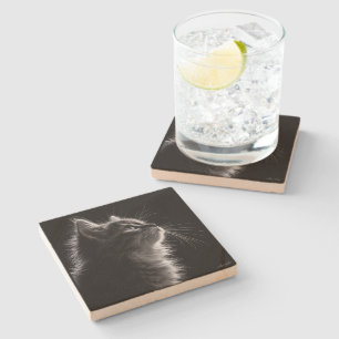 Dessous-de-verre En Pierre Moustaches au Clair de Lune