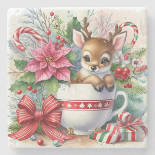 Dessous-de-verre En Pierre Mug de Noël Renne 3