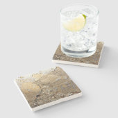 Dessous-de-verre En Pierre Mur plâtré criqué (Côté)