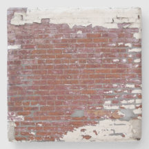 Mur texturé en briques rouges, dessous de verre Ca