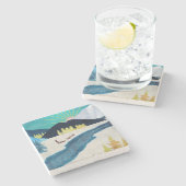 Dessous-de-verre En Pierre Musher du matin (Côté)