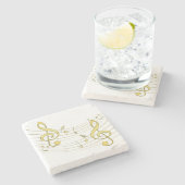 Dessous-de-verre En Pierre Musical (Côté)