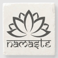 Namaste, Fleur Lotus, Yoga, Dessous de verre spiri