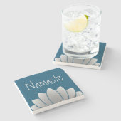 Dessous-de-verre En Pierre Namaste Modern Lotus Floral (Côté)