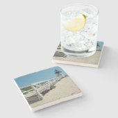 Dessous-de-verre En Pierre Nantucket. Phare Old Wooden (Côté)