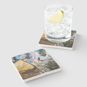 Dessous-de-verre En Pierre nature abstraite eau calme dessous de verre en pie