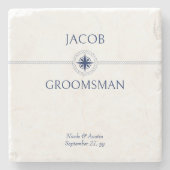 Dessous-de-verre En Pierre Nautical Wedding Party Groomsman Cadeau (Devant)