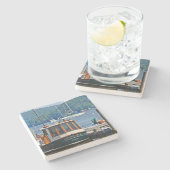 Dessous-de-verre En Pierre Nautique (Côté)