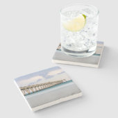 Dessous-de-verre En Pierre Navarre Plage Pêche Quai (Côté)