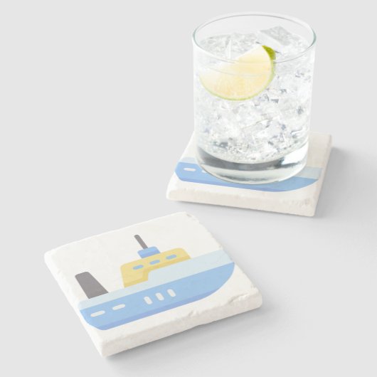 Dessous-de-verre En Pierre navire (Côté)