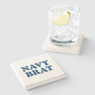 DESSOUS-DE-VERRE EN PIERRE NAVY BRAT