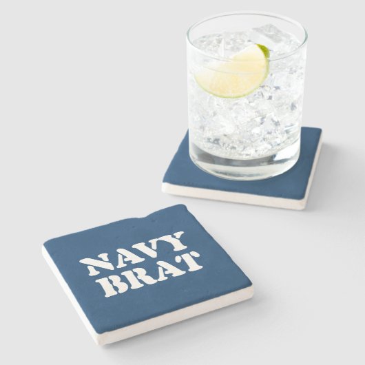 DESSOUS-DE-VERRE EN PIERRE NAVY BRAT (Côté)
