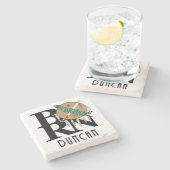 Dessous-de-verre En Pierre NÉ Duncan Oklahoma (Côté)