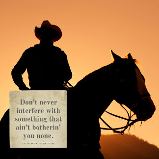Dessous-de-verre En Pierre Ne pas interférer | Devis sud | Sagesse de Cowboy