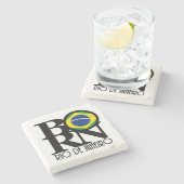 Dessous-de-verre En Pierre NÉ Rio De Janeiro (Côté)