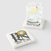 Dessous-de-verre En Pierre NÉ Saint John Nouveau-Brunswick (Côté)