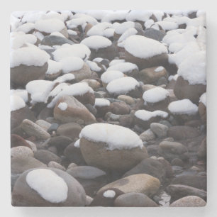 Dessous-de-verre En Pierre Neige et rochers, Parc national du mont Rainier