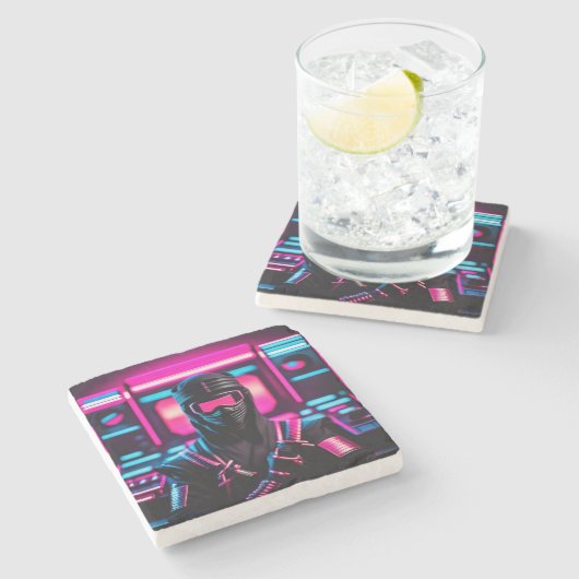 Dessous-de-verre En Pierre néon ninja (Côté)