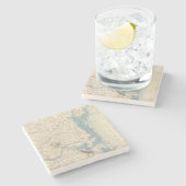 Dessous-de-verre En Pierre Newburyport, le Massachusetts (Côté)