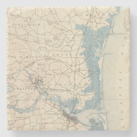 Dessous-de-verre En Pierre Newburyport, le Massachusetts (Devant)