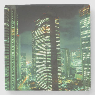 Dessous-de-verre En Pierre Nightscape, Shinjuku, Tokyo, Japon