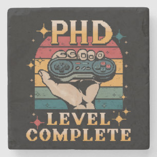 Dessous-de-verre En Pierre Niveau de doctorat Diplôme complet de doctorat Jeu
