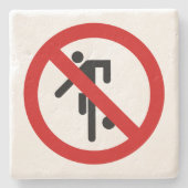 Dessous-de-verre En Pierre NO Ball Games ⚠ Thai Park ⚠ (Devant)