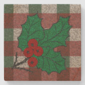 Dessous-de-verre En Pierre Noël 1940 En vichy Sandstone (Devant)