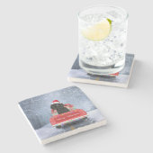 Dessous-de-verre En Pierre Noël aux canicules (Côté)