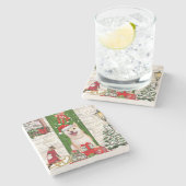 Dessous-de-verre En Pierre Noël de Chien Shiba Inu (Côté)