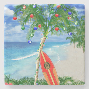 Dessous-de-verre En Pierre Noël de plage