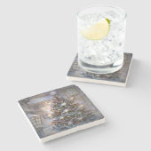 Dessous-de-verre En Pierre Noël de village (Côté)