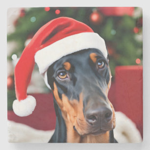 Dessous-de-verre En Pierre Noël Doberman