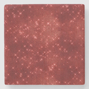 Dessous-de-verre En Pierre Noël Étincelle Rouge