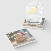 Dessous-de-verre En Pierre Noël Exotique Shorthair (Côté)