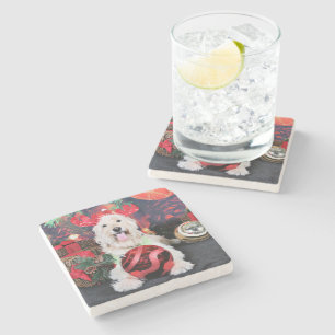 Dessous-de-verre En Pierre Noël - marguerite - Goldendoodle