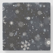 Dessous-de-verre En Pierre Noël SlipperyJoe de différentes tailles (Devant)