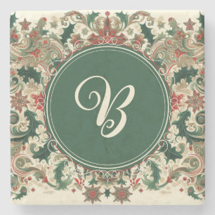 Dessous-de-verre En Pierre Noël Victorien/Classique/Vintage