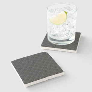 Dessous-de-verre En Pierre Noir blanc tartan plaid hiver Noël motif