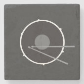 Dessous-de-verre En Pierre Noir moderne (Devant)