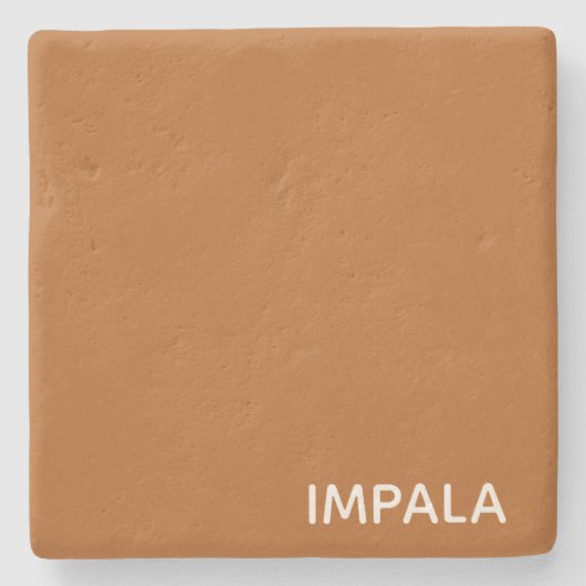 Dessous-de-verre En Pierre Nom de couleur brun Impala (Devant)