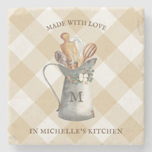 Dessous-de-verre En Pierre Nom du monogramme de l'agriculteur